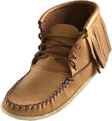leather moccasin ankle boots