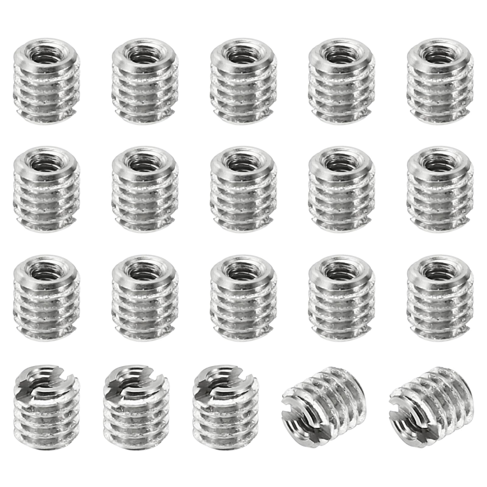 PATIKIL Thread Adapters Sleeve Reducing Nut, 20 Pcs M4x0.7 Male to M2x0.4 Female Repairing Insert Nut Screw Reducer Stainless Steel Fastener 4mm