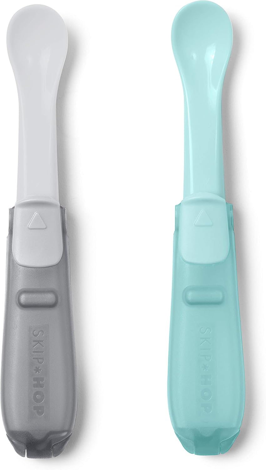 Allattamento E Pappa Facili Da Piegare Colore Grigio E Foglia Di Te Skip Hop 30 G Confezione Da 2 Cucchiai Da Viaggio Prima Infanzia Laaldeasanicolas Es