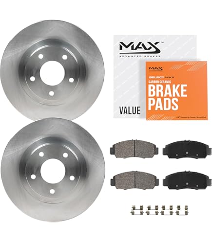 Max Advanced Brakes Rear Brake Kit Compatible With 1995-1996