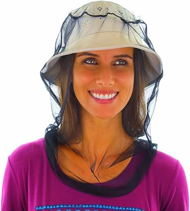 baseball cap with mosquito netting