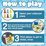 Navoys Classic Snakes & Ladders Game Foldable Board 36cm 6 Pieces view 5