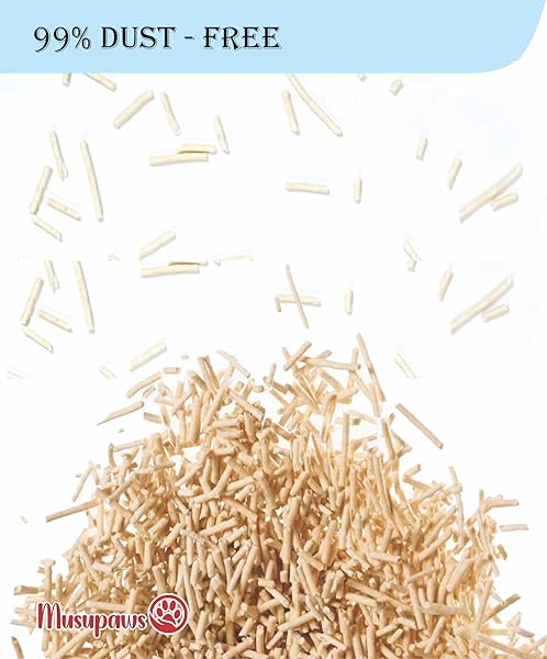 MUSUPAWS PREMIUM TOFU CAT LITTER (ORIGINAL) 100% NATURAL INGREDIENTS, ULTRA ABSORBENT, DUST – FREE, FLUSHABLE, EASY CLEANING & SCOOPING – PRETTY KITTY ODOR CONTROL LIGHTWEIGHT MULTI-CAT QUICK CLUMPING