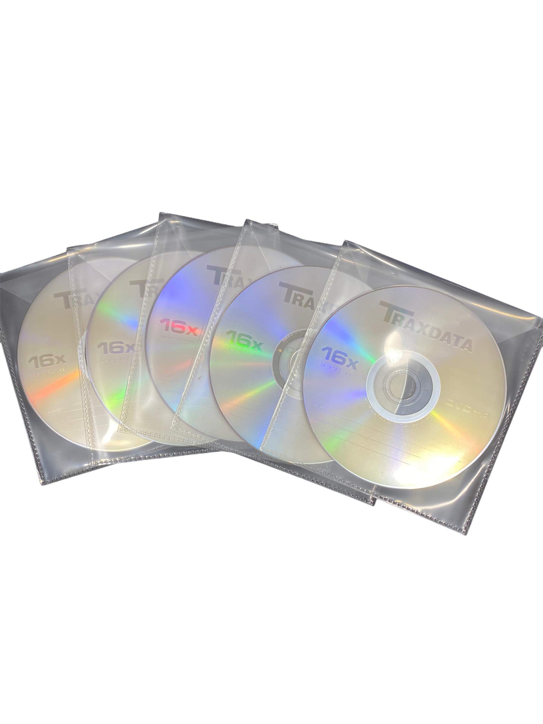 5 x Ritek Traxdata DVD+R Recordable Discs in Dragon Trading Plastic Sleeves With Flap Recordable DVDs for Your Data Storage Needs