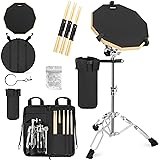 AKOZLIN Drum Pad Stand Set with 12'' Double Sided