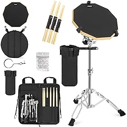 AKOZLIN Drum Pad Stand Set with 12'' Double Sided