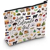 JXGZSO Colorado Cosmetic Bag Colorado Girl Makeup Bag Colorado Vacation Gift Colorado Souvenir Gift Colorado Lovers Gift (Colorado G-irl Bag)