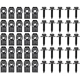 MOTOALL Engine Under Cover 5/16 Body Bolts & U-Nut Clips, Splash Shield Guard Body Bolts Bumper Fender Fastener Rivet Clips a