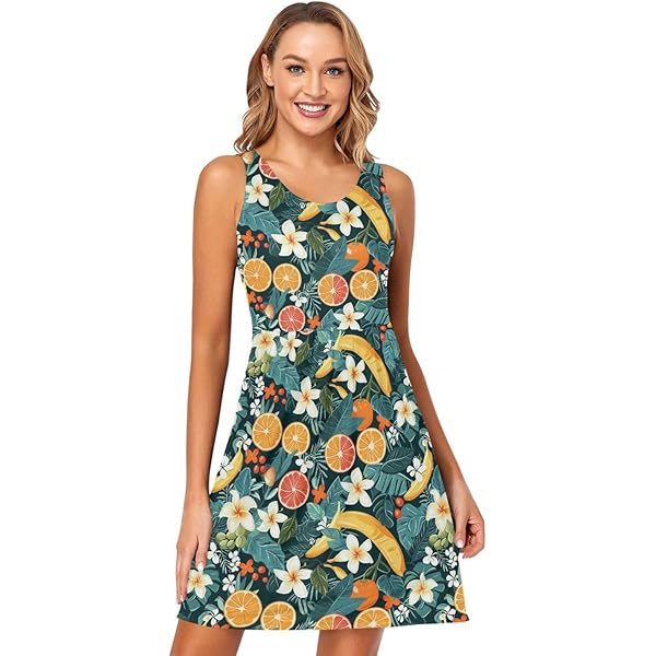 ALAZA Chocolate Chip Cookies Women's Summer Dress - Sleeveless With Pockets XXL
