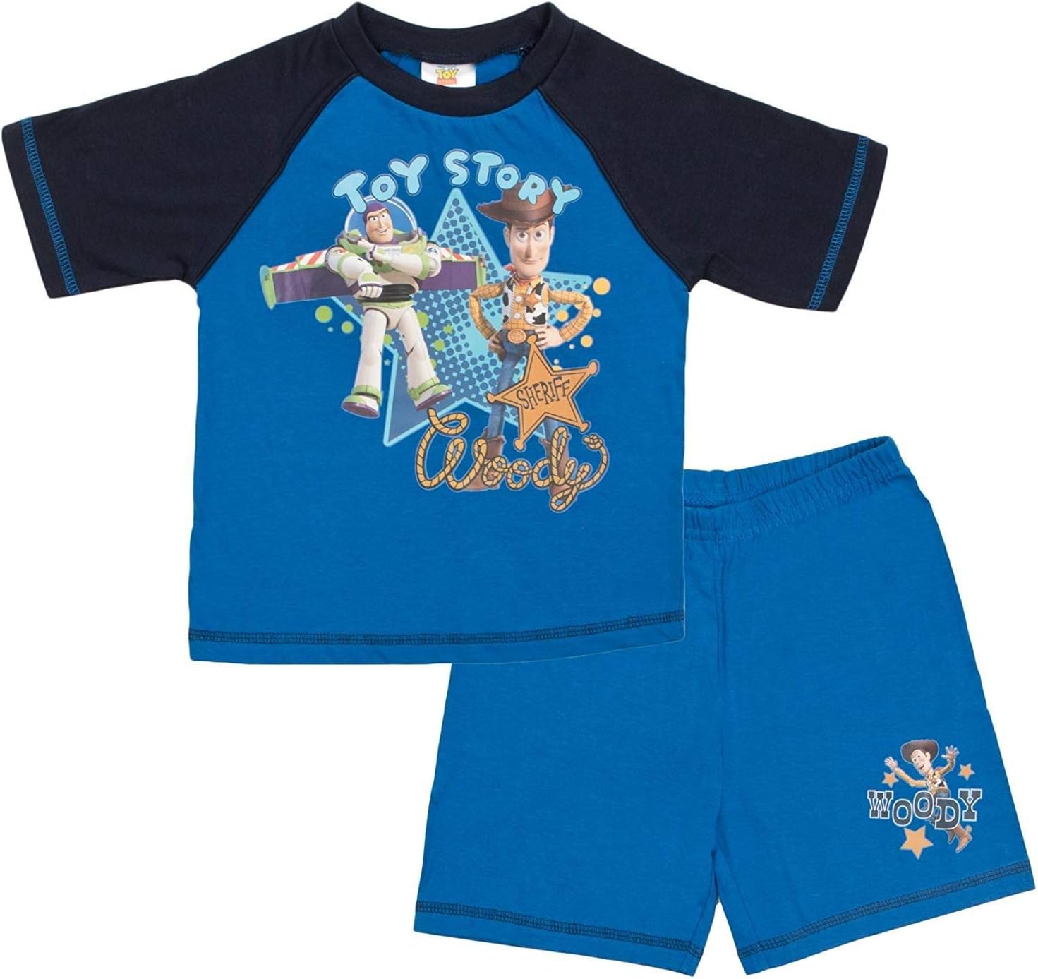 Cup of Tees Boys Toy Story Woody & Buzz Lightyear Short Pyjamas 2-3 Years Blue
