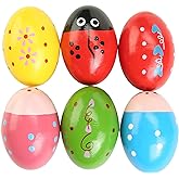 6pcs Wooden Egg Shakers Musical Percussion Instruments
