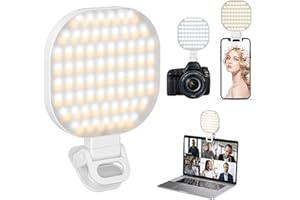 XINBAOHONG Rechargeable Clip Fill Video Conference Light, Selfie Light for Phone Android Camera iPad Laptop 142 LED Phone Light for Makeup TikTok Selfie Vlog