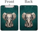 Hnogri A4 Clipboard Plastic Clip Board Low-Profile Elephant Design view 2