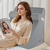 BEYOUDO Bed Wedge Pillow for Sleeping, Adjustable Wedge Pillow Set for After Surgery, Elevated Triangle Pillow for Acid Reflux and Back Pain Relief, Post Surgery, Sleep Apnea, Back Suppor