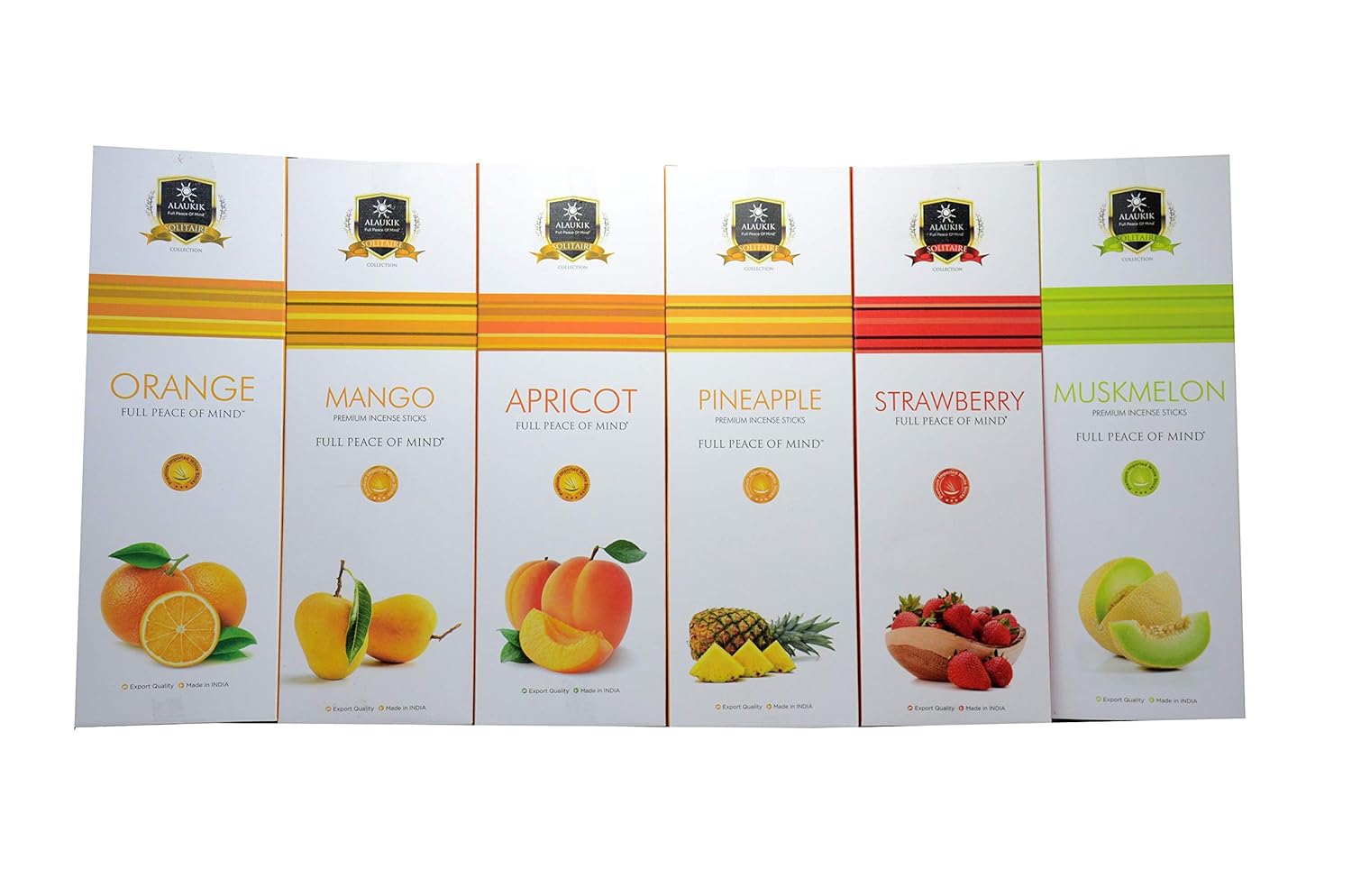 ALAUKIK Premium Incense Sticks Fruit Combo 100 gm Box Pack of 6(100 GM