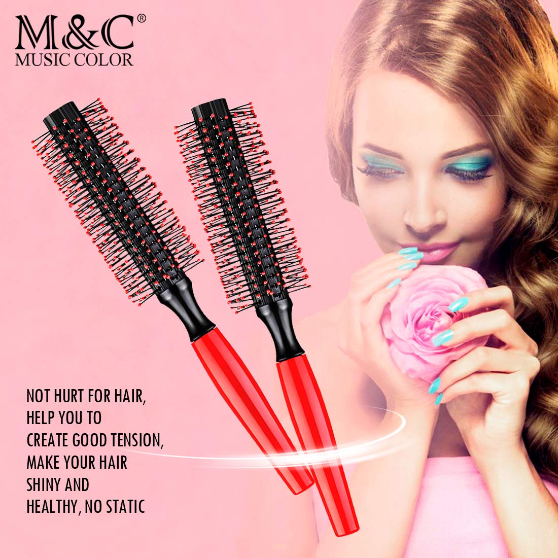 Amazon Com 4pcs Quiff Roller Round Hair Brush Vent Hair Brush