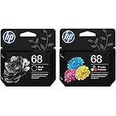 HP 68 Black 68 Tri-Color Ink Cartridge - 2 Pack | Works Envy 6100e, 6500e Series| Packaging May Vary