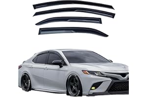 LIKDIKDIK Tape On Window Visors Compatible with Toyota Camry Sedan 2018-2024,Side Vent Window Deflector Rain Guard Shade for 18-24 Camry Sedan,Truck Accessories-4pcs