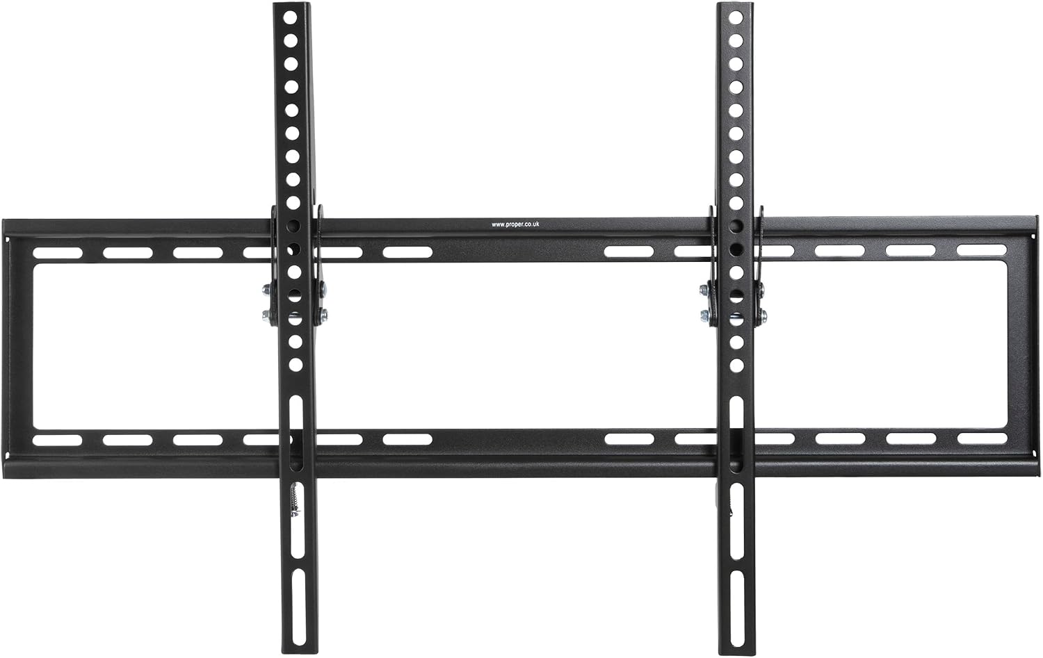 ProperAV Fixed Flat Wall TV Bracket 37" 40" 42" 43" 46" 50" 55" 60" 65" 70" 75" Tilt 8° VESA Max 600x400 Black - Image 3