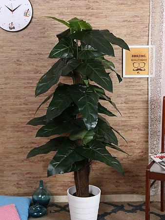 Buy Fourwalls Artificial Miniature Pvc Silk Floor Plant With Large