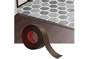 Greymond 10 Ft x 3" Floor Transition Strip Doorways, Vinyl Adhesive Laminate Flat Divider Flooring for Joining Floor Gaps, Carpet, Threshold Cover, Floor Tiles (Walnut)