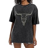 Western Cowgirl Shirts for Women Oversized Rodeo Cowboy Shirt Vintage Graphic Cowgirl Tshirts Country Concert Tops