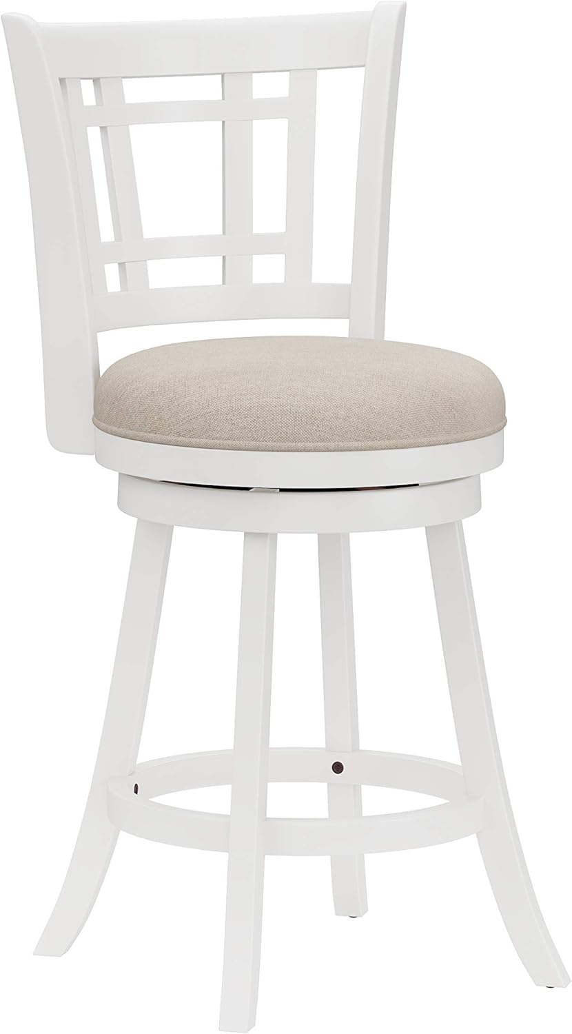 valebeck counter stools on Amazon Com Hillsdale Fairfox Swivel Bar Stool Counter White Furniture Decor