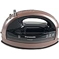 Panasonic Rose Gold 360 Freestyle Cordless Iron NI-WL607 - Portable Steamer for Clothes with Ceramic Charging Base, Vertical Steam Irons, Compact Heavy Duty Press Ironing Machine, 1500 Watts