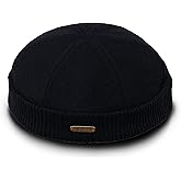 Sterkowski Navy Watch | 100% Wool Beanie for Men and Women | Warm Classic Seaman Hat with Ribbed Band
