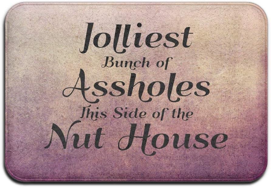 CDQPWEISAL Jolliest Bunch Of Assholes Indoor/Outdoor Doormat 23.6 X 15.7 Inch