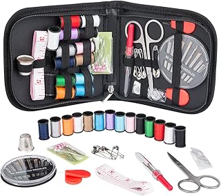 Coquimbo Mini Nähset mit 68er Nähzubehör, 14 Spulen Faden mit Schwarzer Etui Nähkasten für Anfänger Kinder Reisende Erwachsene Mädchen (Klein)