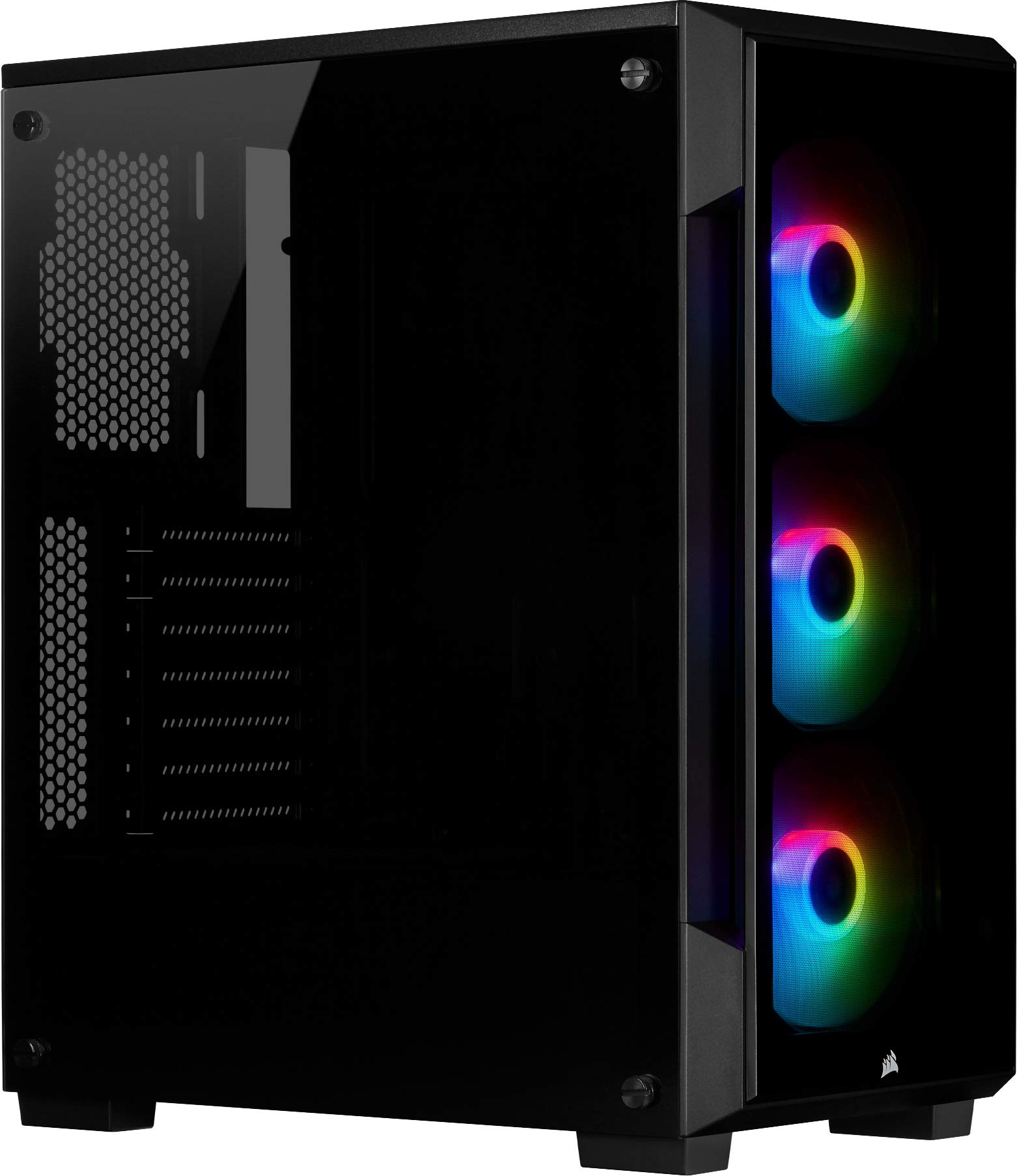 Corsair iCUE 220T RGB, Tempered Glass Mid-Tower ATX Smart Gaming Case, Black- Buy Online in Serbia at serbia.desertcart.com. ProductId : 183891774.