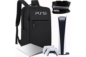 ZLDYPINK Travel Backpack for PS5, Protective Carrying Case Storage Bag Compatible with Playstation 5 Console for Game Disc, Controllers and More Gaming Accessories