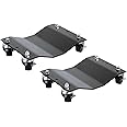 PENTAGON Tools 5061 Tire Skates 2 Tire Wheel Car Dolly Ball Bearings Skate, 12" (Pack of 2) Rated at 6000lbs. , Black