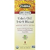 Flora Health Udo’s Oil Omega 3+6+9 Blend, Cold-Pressed & Unrefined,100% Sustainable, Plant-Based Balanced 2:1 Ratio of Omega-