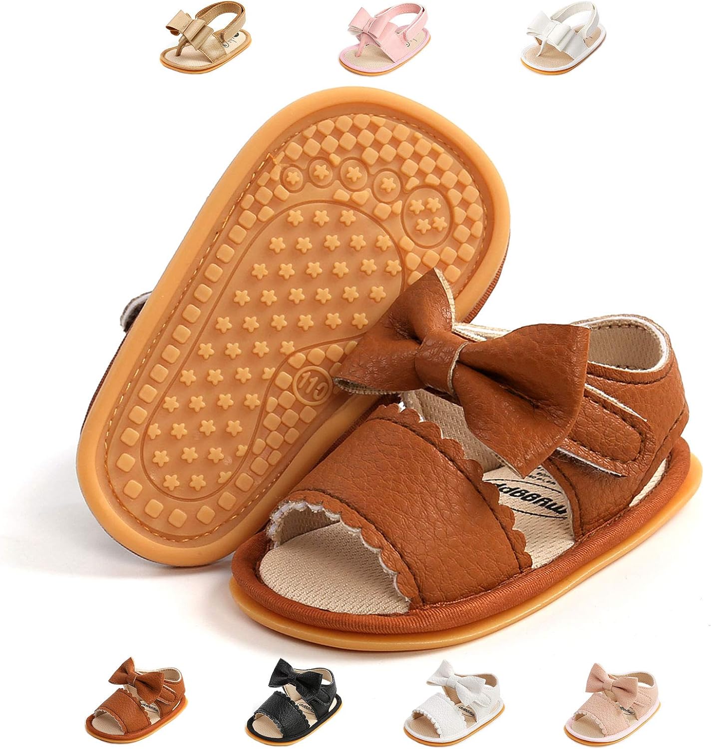  | Infant Baby Girls Sandals Anti-Slip Rubber Sole Toddler First Walker Prewalker Newborn Summer Shoes for Baby Girls | Sandals