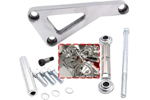 GSKMOTOR Polished SBC Alternator Bracket,Aluminum Alternator Bracket Kit for Chevy SBC 350 Long Water Pump Lwp