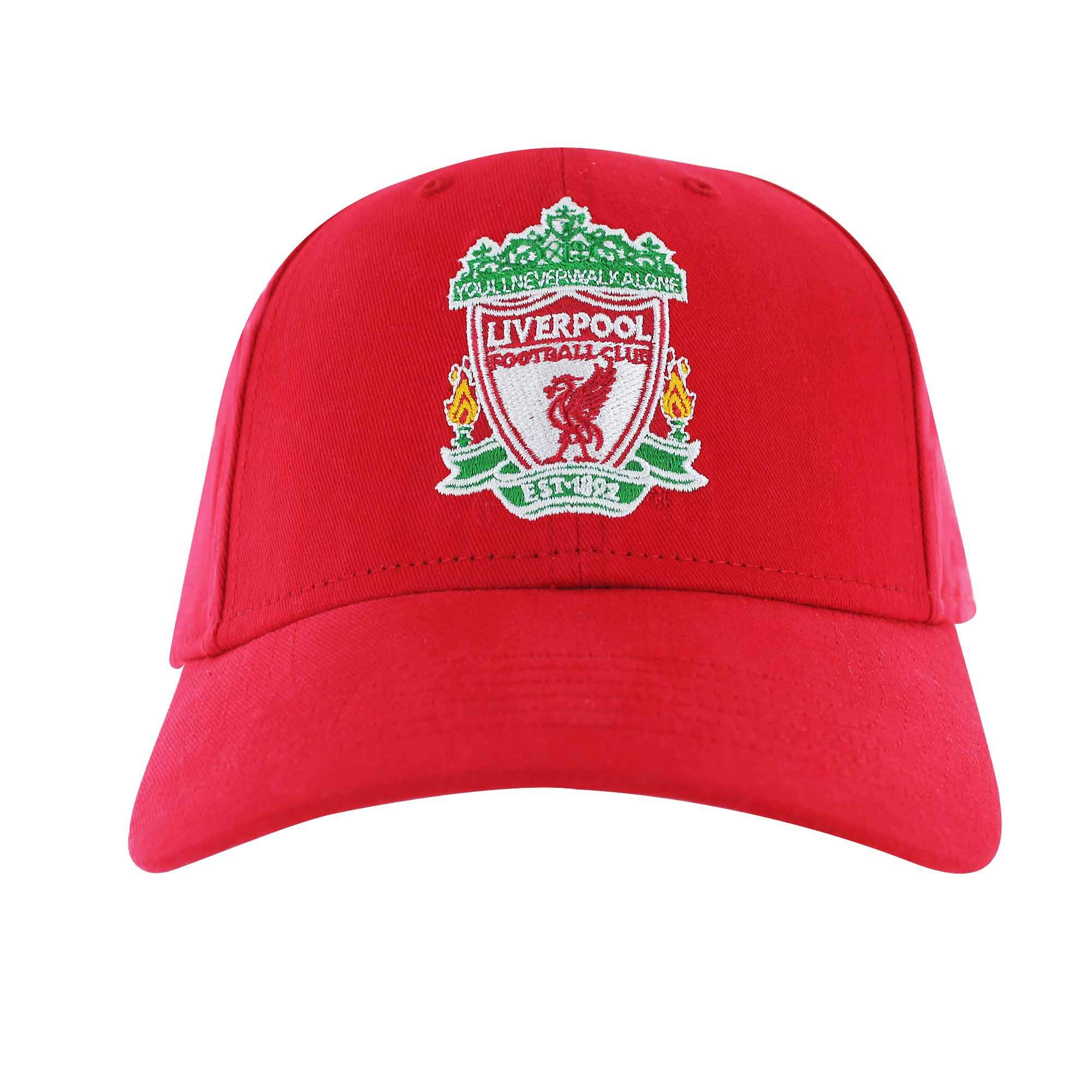Official Premier League Liverpool Football Football Crest Baseball Cap (100% Cotton & Adjustable)
