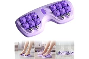 Portable Dual Foot Massage Roller, Dual Foot Massager Roller for Plantar Fasciitis,360° Acupressure Nubs, Deep Tissue Muscle 