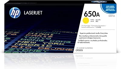 HP CE272A 650A Original Yellow LaserJet Toner Cartridge for M750 CP5525
