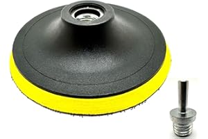 Pro-Graad 6" Hook and Loop Backing Plate for Soft Wool Polishing Buffering Pads, Backer Pad with 5/8”-11 (5/8 inch TPI), 6 inch Backup Pads for use with Angle Grinder or Drill – with Drill Adapter