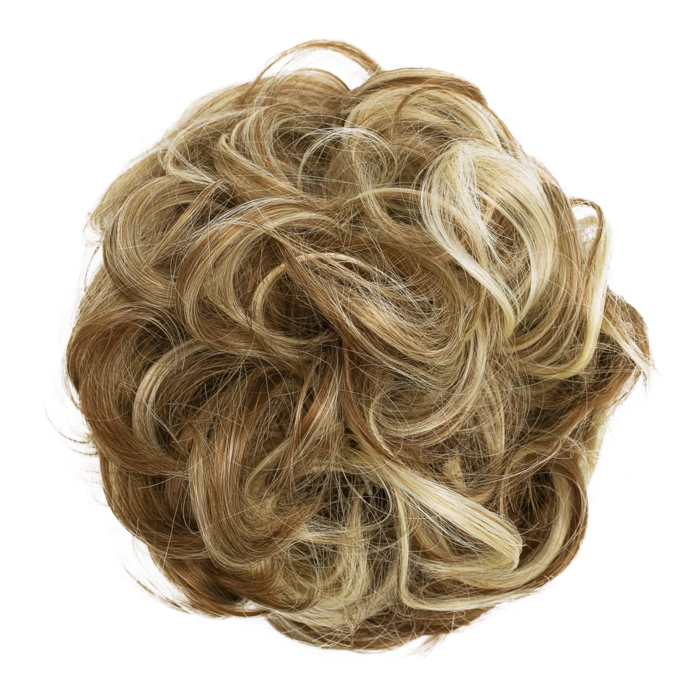 CAISHA Large Hairpiece Scrunchy Instant Updo Curly Messy Bun Brown Blond Mix G32E