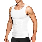 Nebility Shapewear Men Compression Shirt - Slimming Body Shaper Tummy Control Vest Workout Tank Top Undershirt