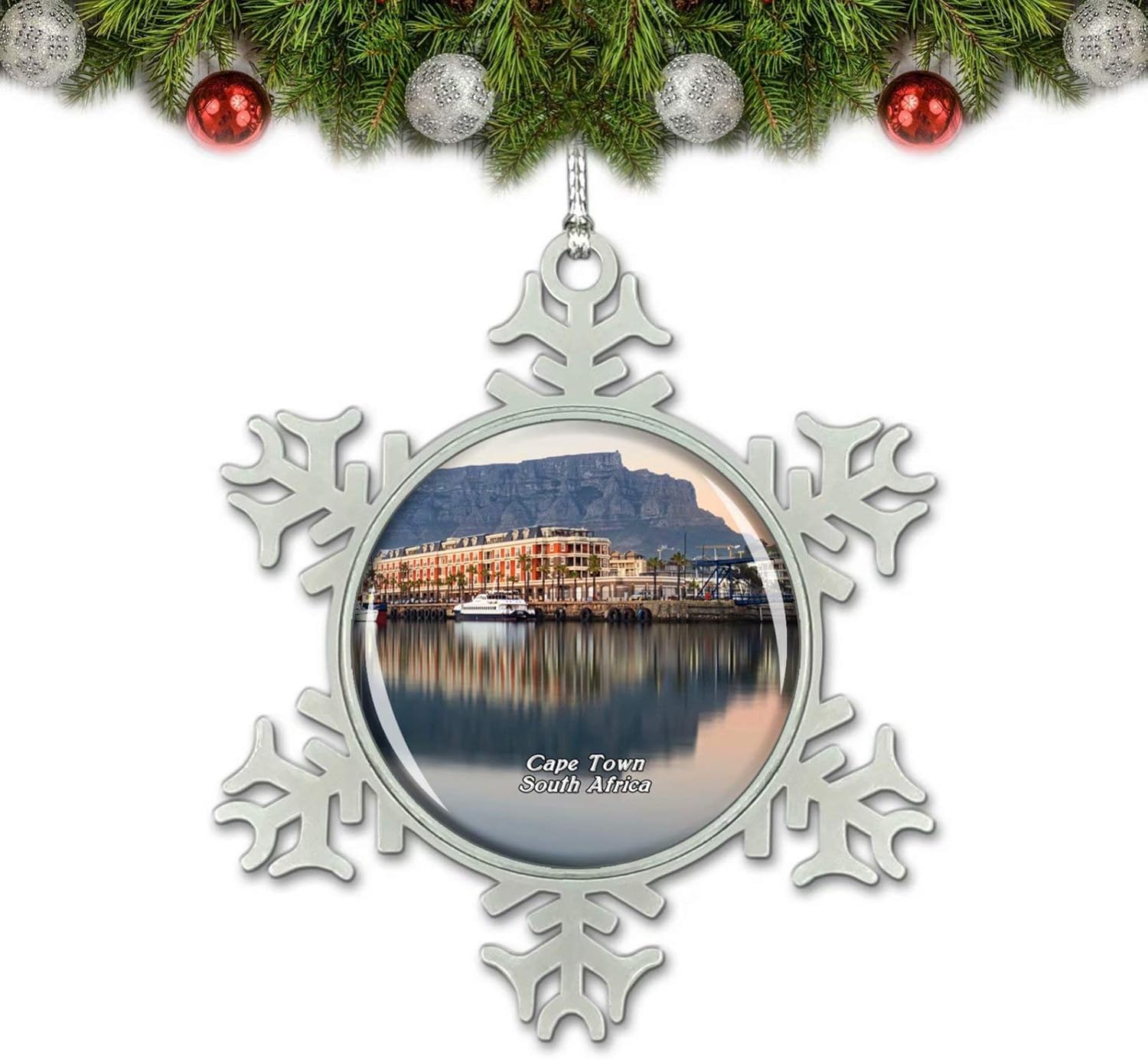 Umsufa South Africa Victoria & Alfred Waterfront Cape Town Christmas Ornament Tree Decoration Crystal Metal Souvenir Gift
