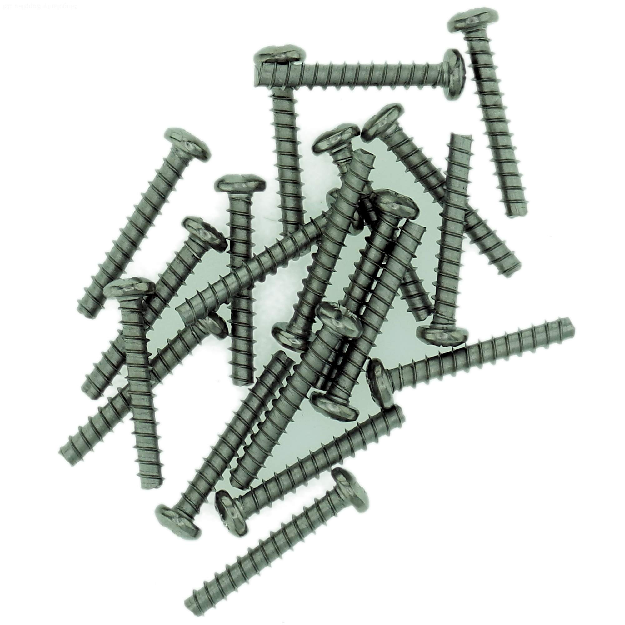 D3.5 (3.5mm x 25mm) Pozi Pan Screws for Plastic (Trilobular) - Stainless Steel (A2) (Pack of 20)