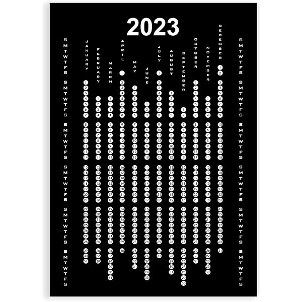 Amazon.com: Big Black And White Wall Calendar 2023 - At-A-Glance Full Year  Calendar Minimalist Poster For Office : Handmade Products
