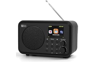 O OCEAN DIGITAL Ocean Digital WR-336M Wi-Fi Internet FM Radio, Bluetooth Speaker, Podcast, 2.4” Color Display, USB Playback, Dual Alarm Clock, Sleep Timer, Dimmer, Black