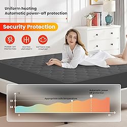 Ayge King Size Heated Mattress Pad with Dual
