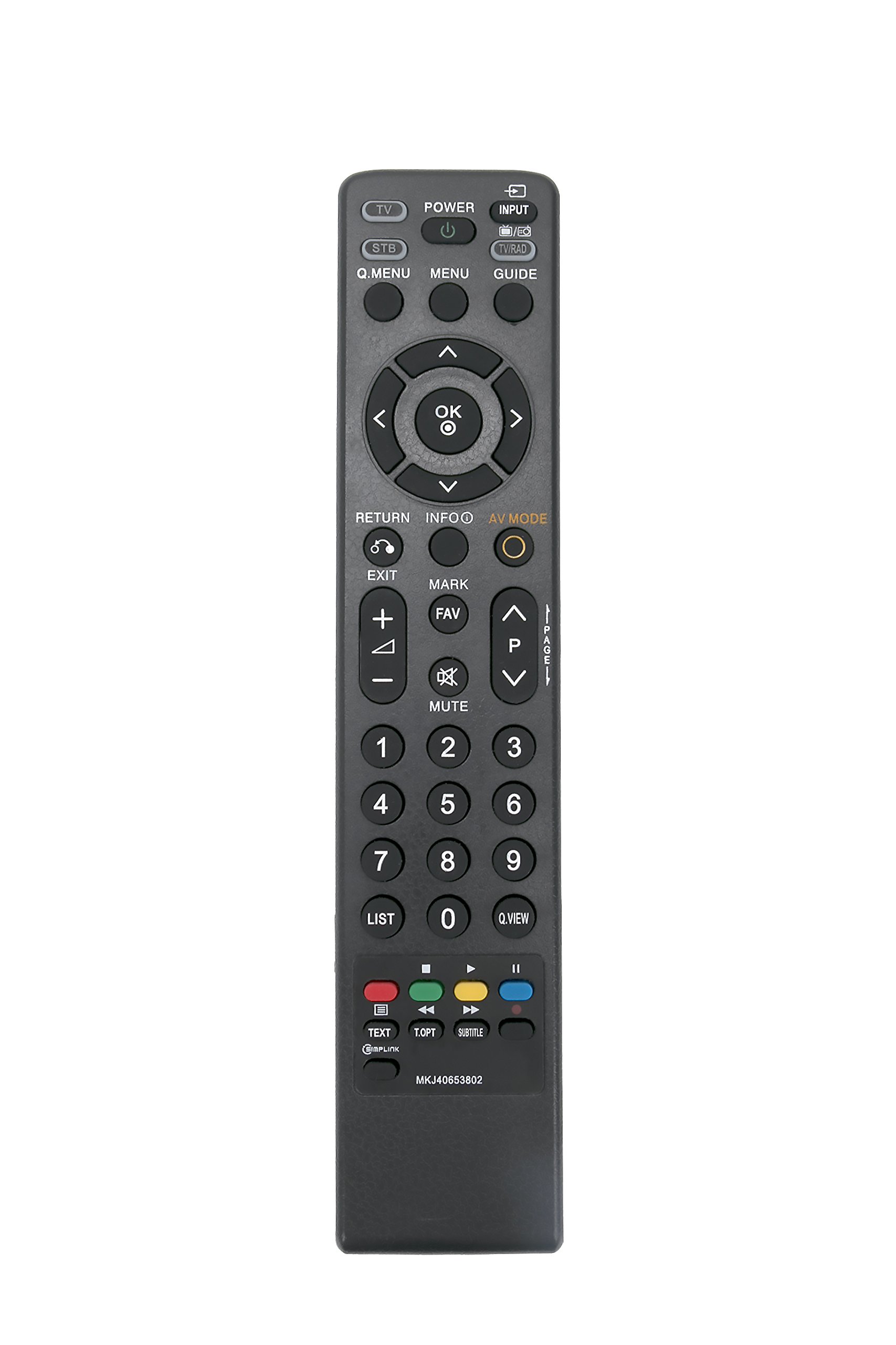 Vinabty Replacement Remote MKJ40653802 Fit for LG 19LG3000 19LG3000-ZA 19LG3010 19LG3010-ZB 19LG3050 19LG3050-ZA 19LG3060 19LG3060-ZB 22LG3000 22LG3000-ZA 22LG3010 22LG3010-ZB 22LG3050 22LG3050-ZA