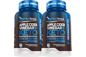 Herbtonics Apple Cider Vinegar Capsules with The Mother Plus Keto BHB - for Women & Men - Energy & Focus - 240 Vegan Pills